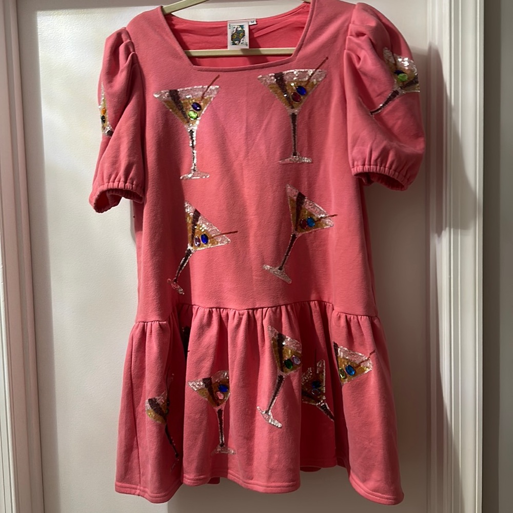 EUC Queen of Sparkles Martini Dress